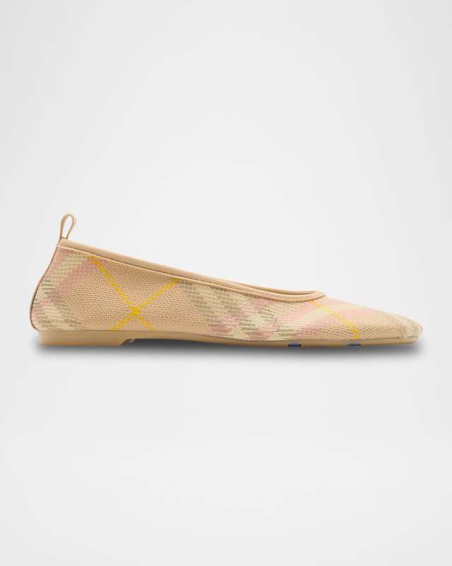 Baby Check Knit Ballerina Flats